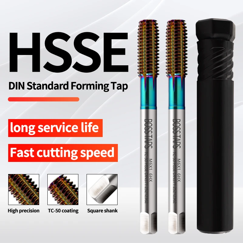 HSSE-M42 DIN 371 376 Standard Roll Forming Tap M2 M2.5 M3 M4 M5 M6 M8 M10 M12 6HX Machine Screw Thre