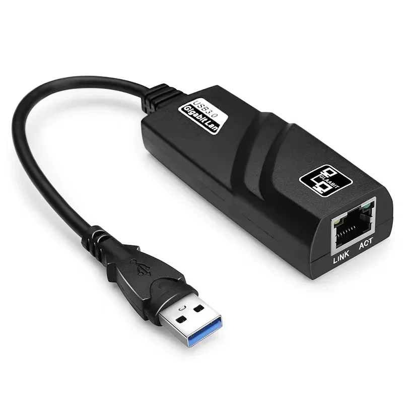 범용 유선 네트워크 카드 외부 기가비트 2.0 어댑터, 태블릿 노트북용, USB 3.0-기가비트 이더넷, Rj45pc
