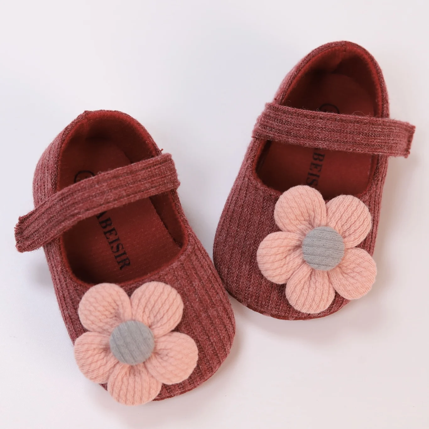 Cute Flower Mary Jane Flat Shoes For Baby Girls, Trendy Lightweight Soft Shoes For Indoor Outdoor Party Performance, Spring 3