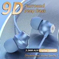 Digital Chip Wired Earphone 3.5mm AUX/Type C 9D HiFi Surround Heavy Bass In-Ear Headsets For Samsung Huawei Xiaomi OPPO iPad PC 2