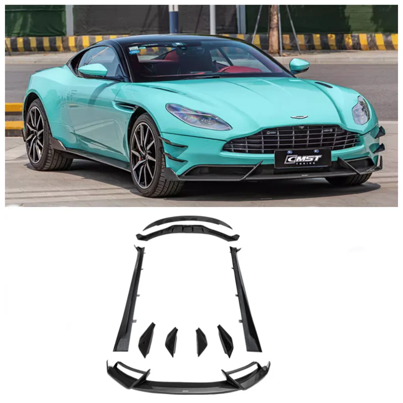 

For Aston Martin DB11 2019 2020 2021 2022 2023 Real Dry Carbon Fiber Bumper Front Lip Rear Diffuser Spoiler Side Skirt Body Kit