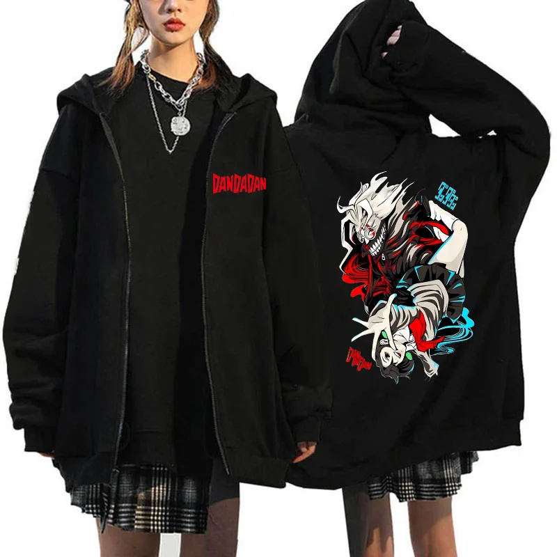 Dandadan Okarun Zip Up Hoodies Style Youthful Manga Anime Printed Sweatshirt Design Designer Female Hoodie Zipper Funny 4