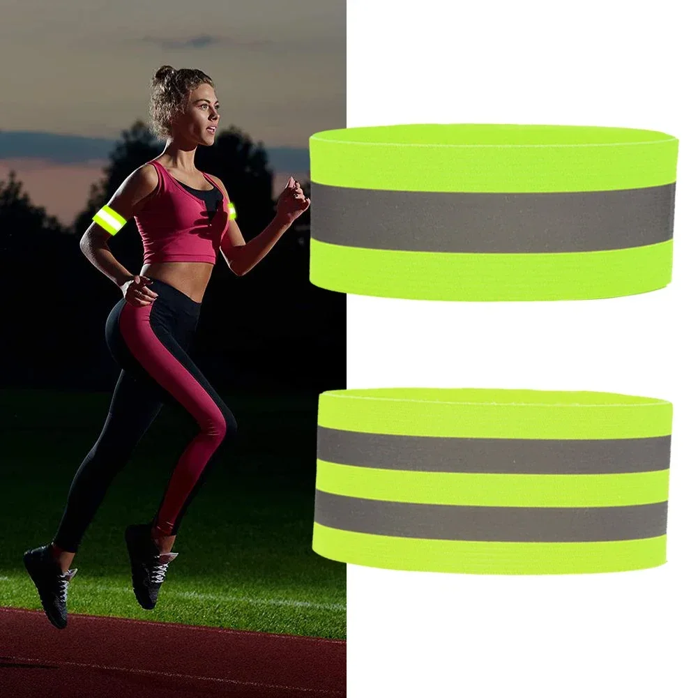 Reflective Bands&Vest Elastic Armband Wristband Ankle Leg Straps Safety Reflector Tape Straps for Night Walking Cycling Running