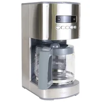 12 cup Drip Coffee Machine Reusable Filter Programmable Timer Digital Display Charcoal Water Filter Regular Bold Stainless Steel 1