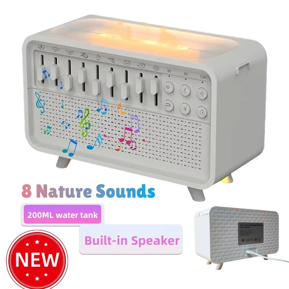 LED الأبيض الضوضاء المتكلم مع 8 طبيعة الصوت المحمو...