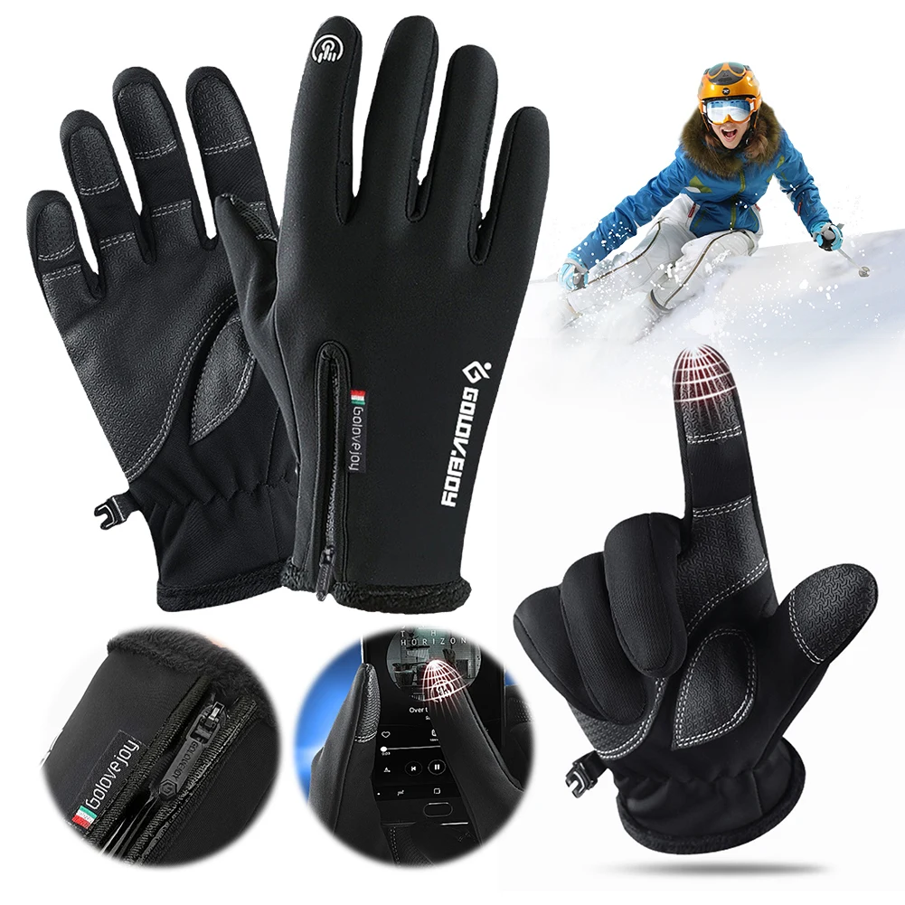 New Brand Men's Ski Gloves Outdoor Waterproof  Non-Slip Cycling Gloves Driving Motorcycle Cold Protection Gloves for Cold Winter