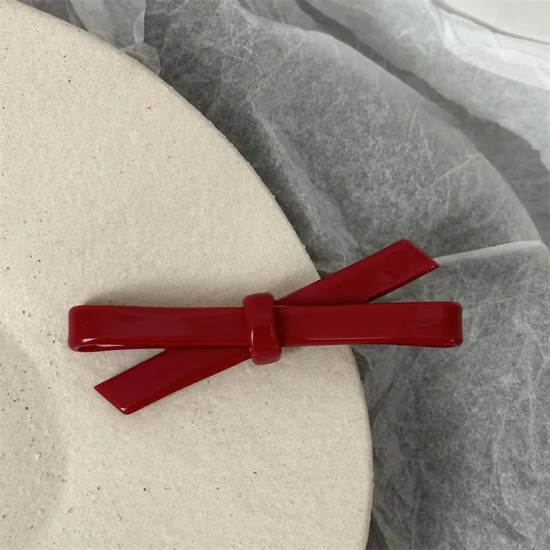 1PC süße Mädchen Schleife Seite Clip zarte vielseitige niedrige Pferdeschwanz ein Wort Clip einfache sanfte vielseitige Kugel