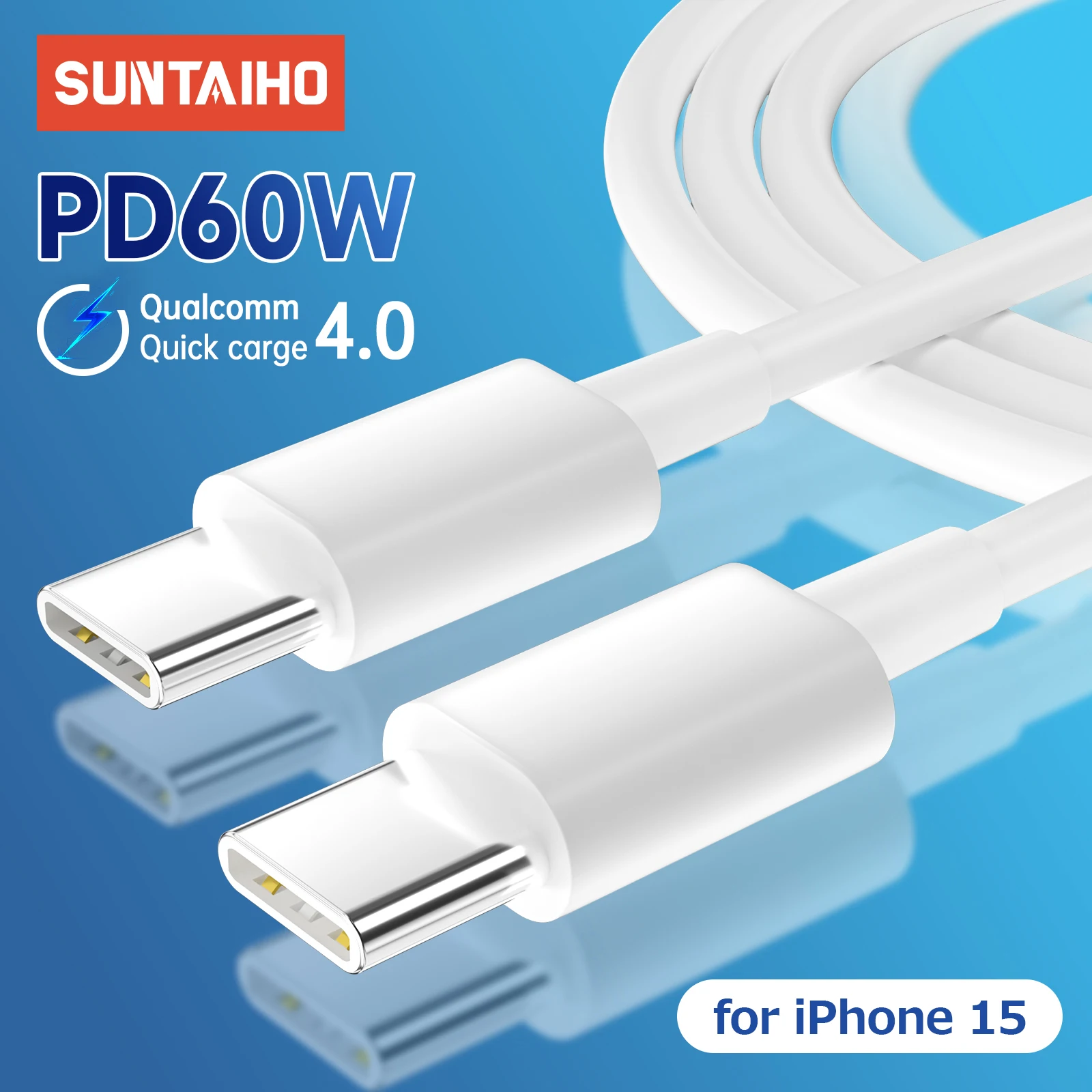 USB C To USB C Data Cable for iphone 15 15Pro Samsung PD 5A 60W Fast Charging Cable for MacBook Pro IPad Pro Charger USB-C Cable