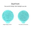 Double-Sided Shower Body Brush Silicone Long Handle Bathroom Wash Brush Bathing Massage Back Body Exfoliating Brush 1pc 5