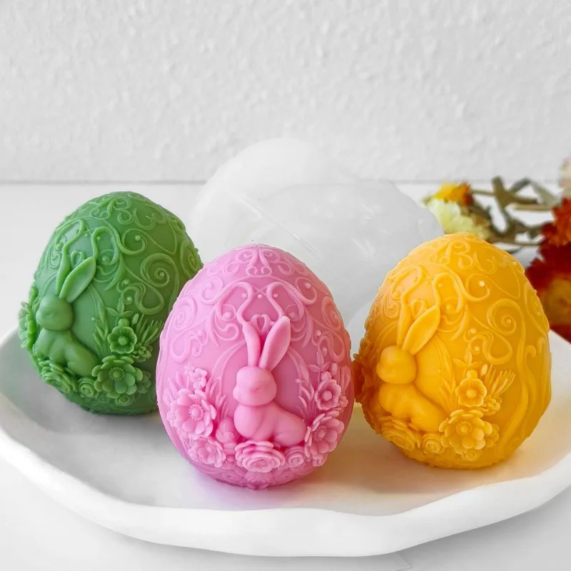 Floral Rabbit Candle Mold 6