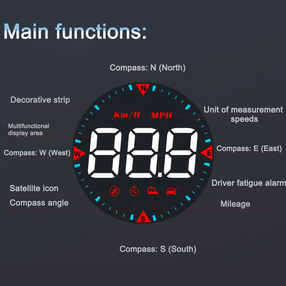 º ǻ G5 HUD GPS ӵ,  Ÿ ǥ, ħ   溸 ,   