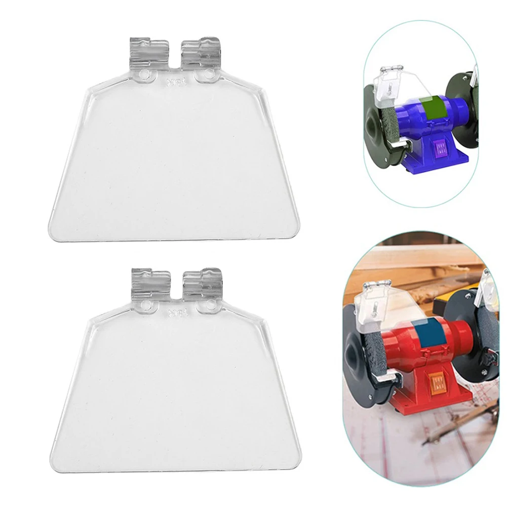 

2pcs Bench Grinder Guards 9.7x6.8cm ABS Plastic Replacement Transparent Guard Bench Grinder Eye Protection Safety Shields