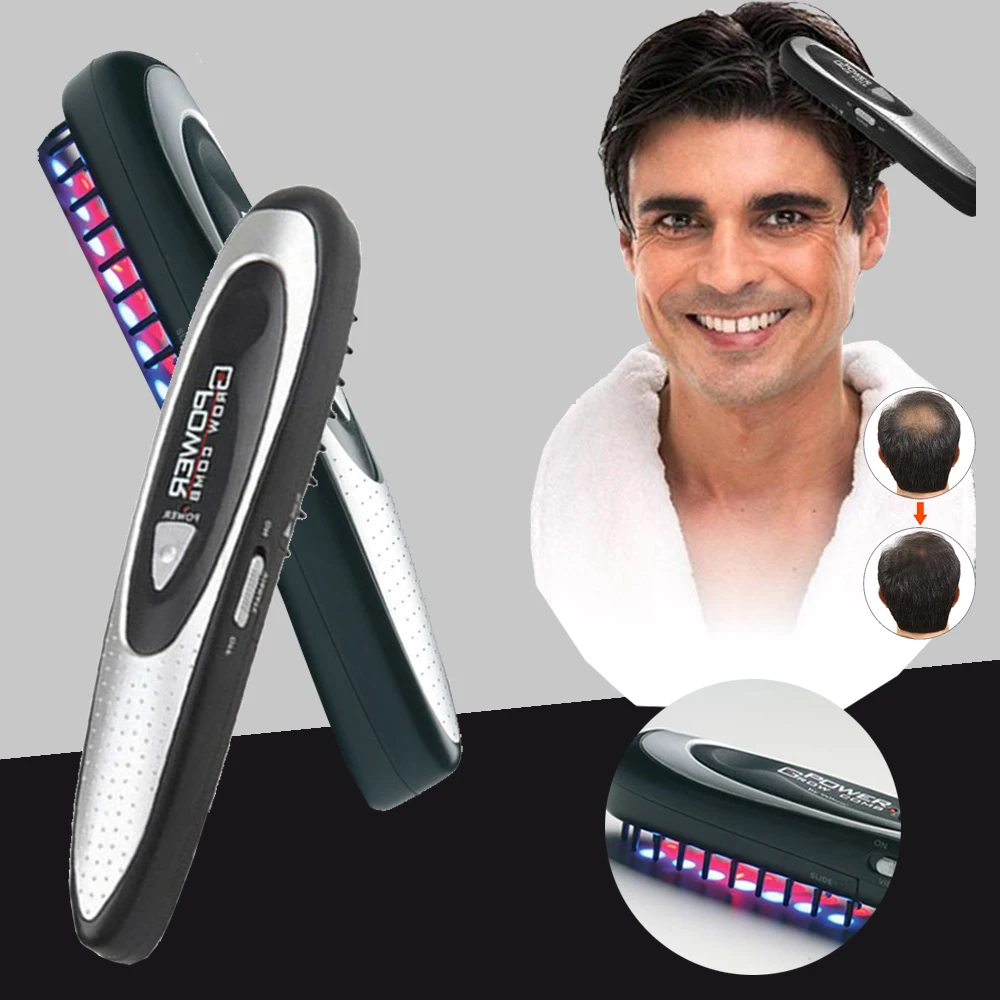 Infrared Massage Laser Electric Comb Hair Growth Care Anti Hair Loss Treatment Regrowth Restoration Brush