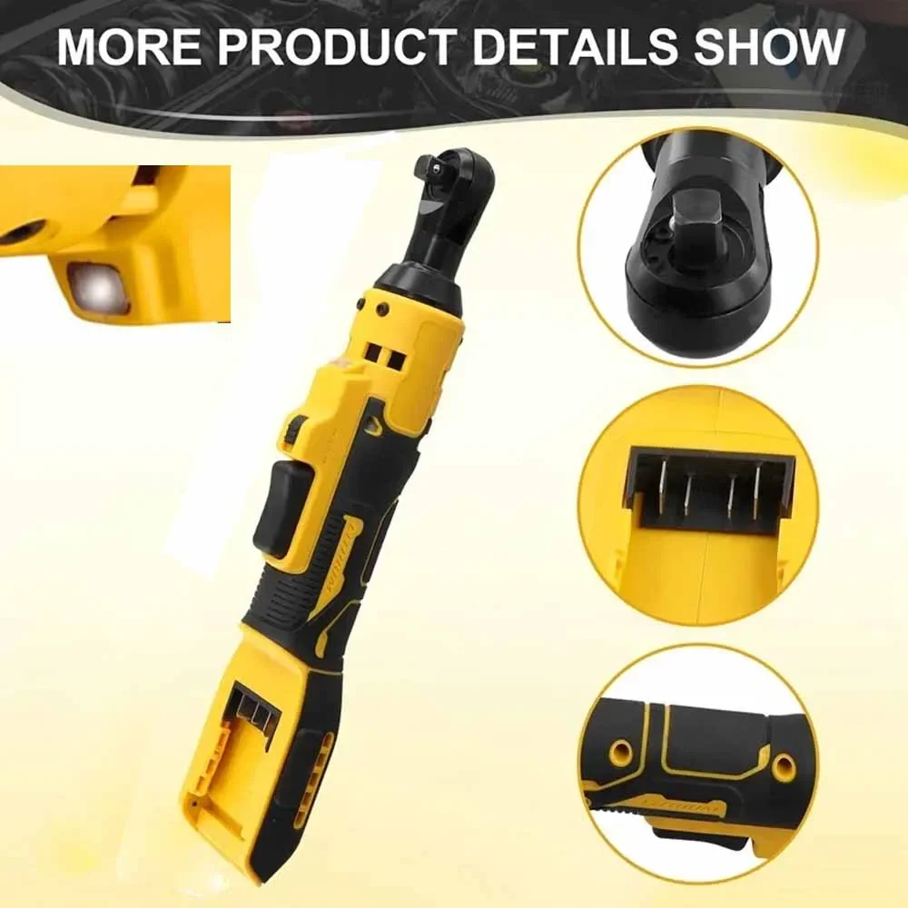 Electric Ratchet Wrench 500N.M  Cordless Driver Impact Removal Screw Nut 3/8" Driver Power Tools for Dewalt 18V-21V Battery 4