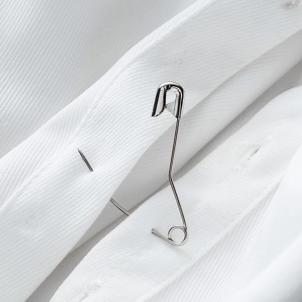 30/50 Stück 50 mm gebogene Sicherheitsnadeln zum Quilten, gebogene Sicherheitsnadeln, vernickelte Steppnadeln aus Stahl zum Quilten und Stricken – Detail 4