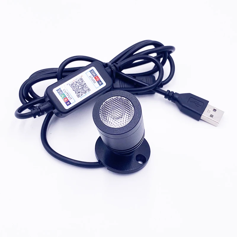 USB 5V LED Smart Bluetooth APP Control RGB Led Downlight for Wine Counter Display Kit Garage Display Case Shelf Mini Spotlight 4