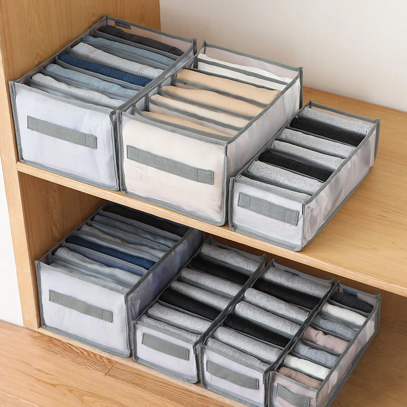 Clothes Compartment Boxes Separation Organizer Pants Storage