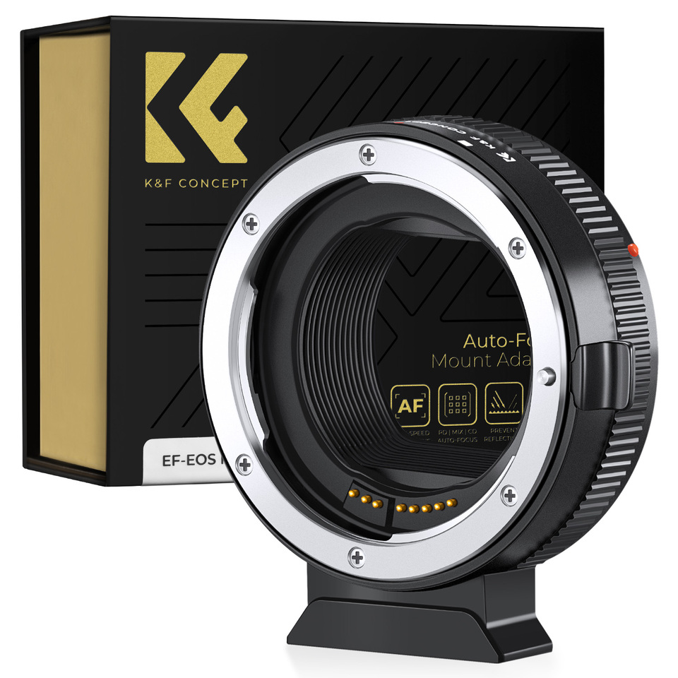 K&F Concept EF to RF II Auto Focus Adapter Canon EOS EF EFS to Canon EOS R for Canon EOS R10 RP R3 R5 R50 R6 R6II R7 R8 R100