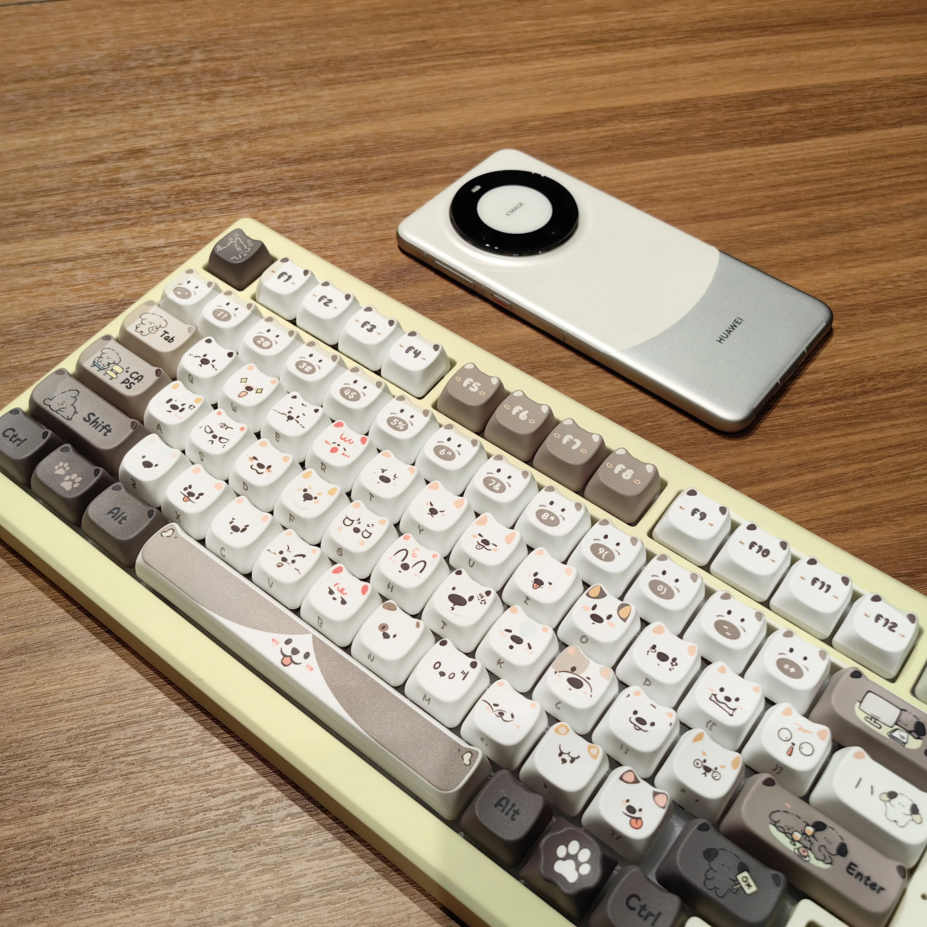 メカニカルキーボードキーキャップ,かわいい猫の頭,マオチェリー