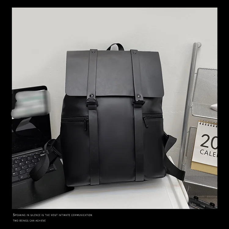 Studentski ruksak Novi trend Insen serije Ruksak za parove Poslovni ležerni jednostavni ruksak od umjetne kože za računalo_voghion.com