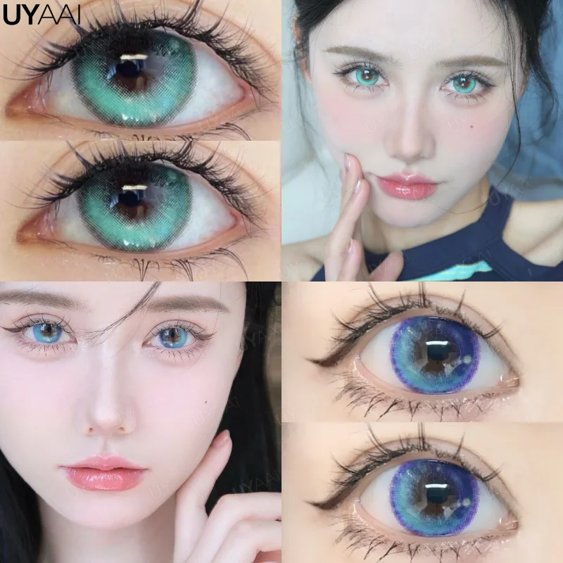 Vibrant Fantasy Color Contact Lenses - Blue, Green, and Pink Shades for Cosplay and Anime Looks