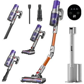 Cordless Vacuum Cleaner with HEPA Filter Power Detect Clean Empty Auto-Empty System Rechargeable Portable Handheld Attac 1