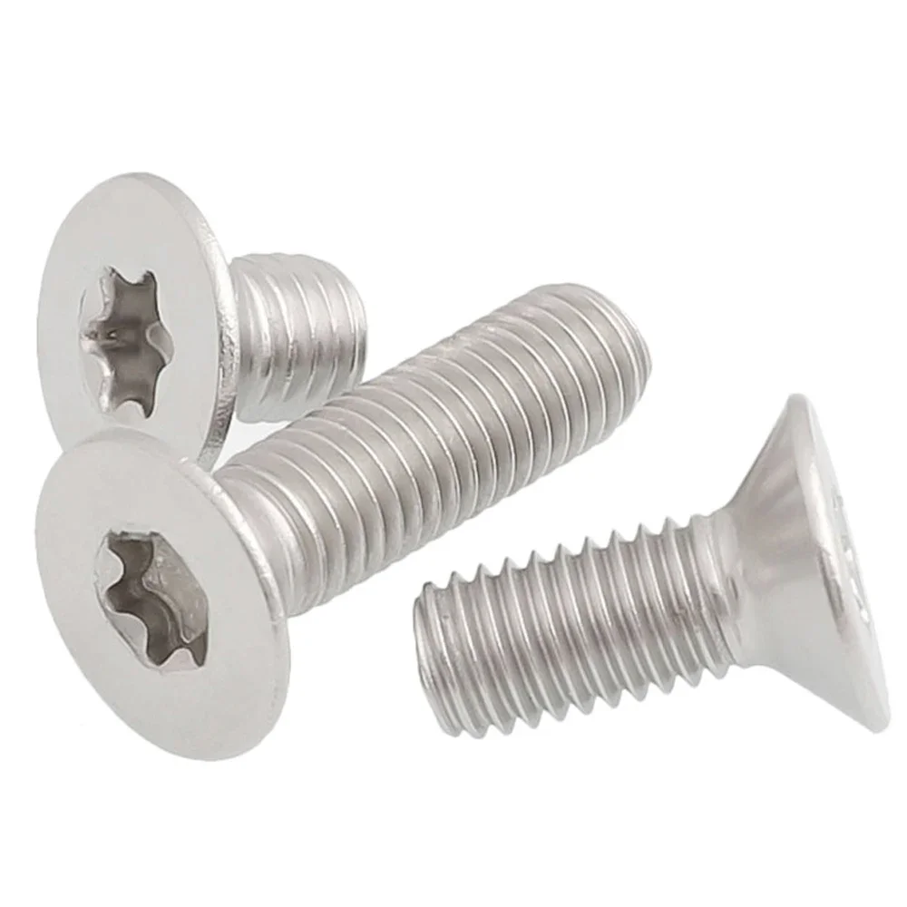 Six Lobe Torx Screw Flat Head Screw Stainless Steel Screw M1.4 M1.6 M2 M2.5 M3 M4 M5 M6 M8 GB2673 5-50pcs