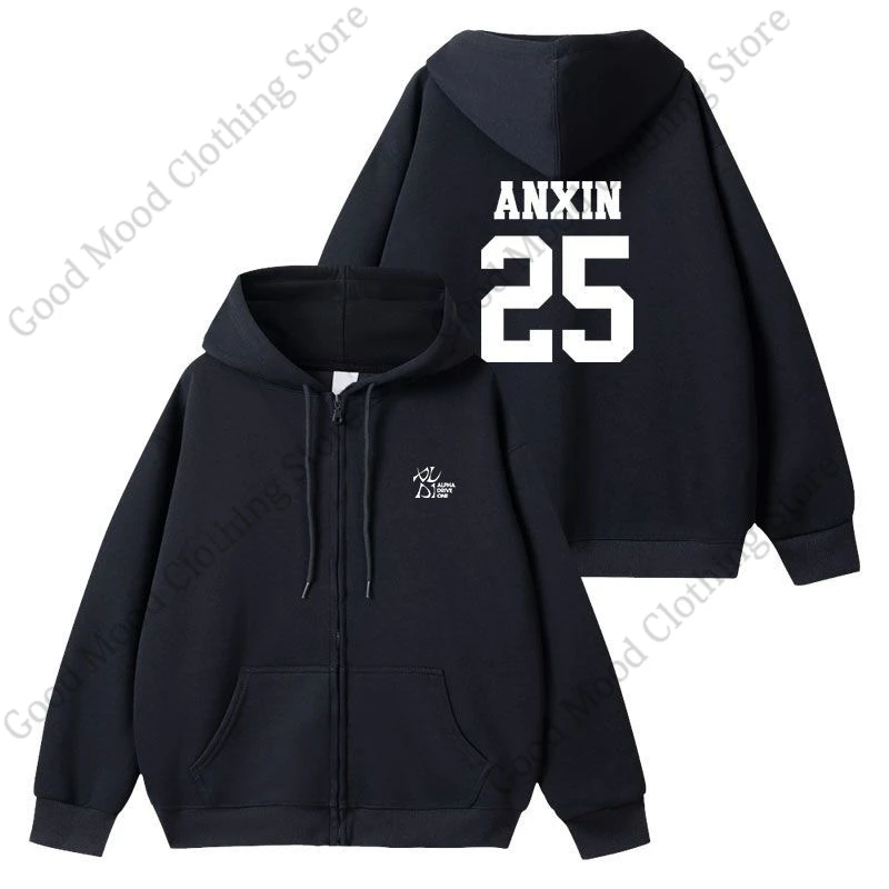 ALPHA DRIVE ONE Zipper Hoodies Kpop Fashion ALD1 Letter Print