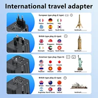 Universal Travel Adapter with 4 AC Outlets 2 USB Port 3 Type-C PD 45W All-in-One Fast Power Charge On EU US AUS Plug Internation - Image 6