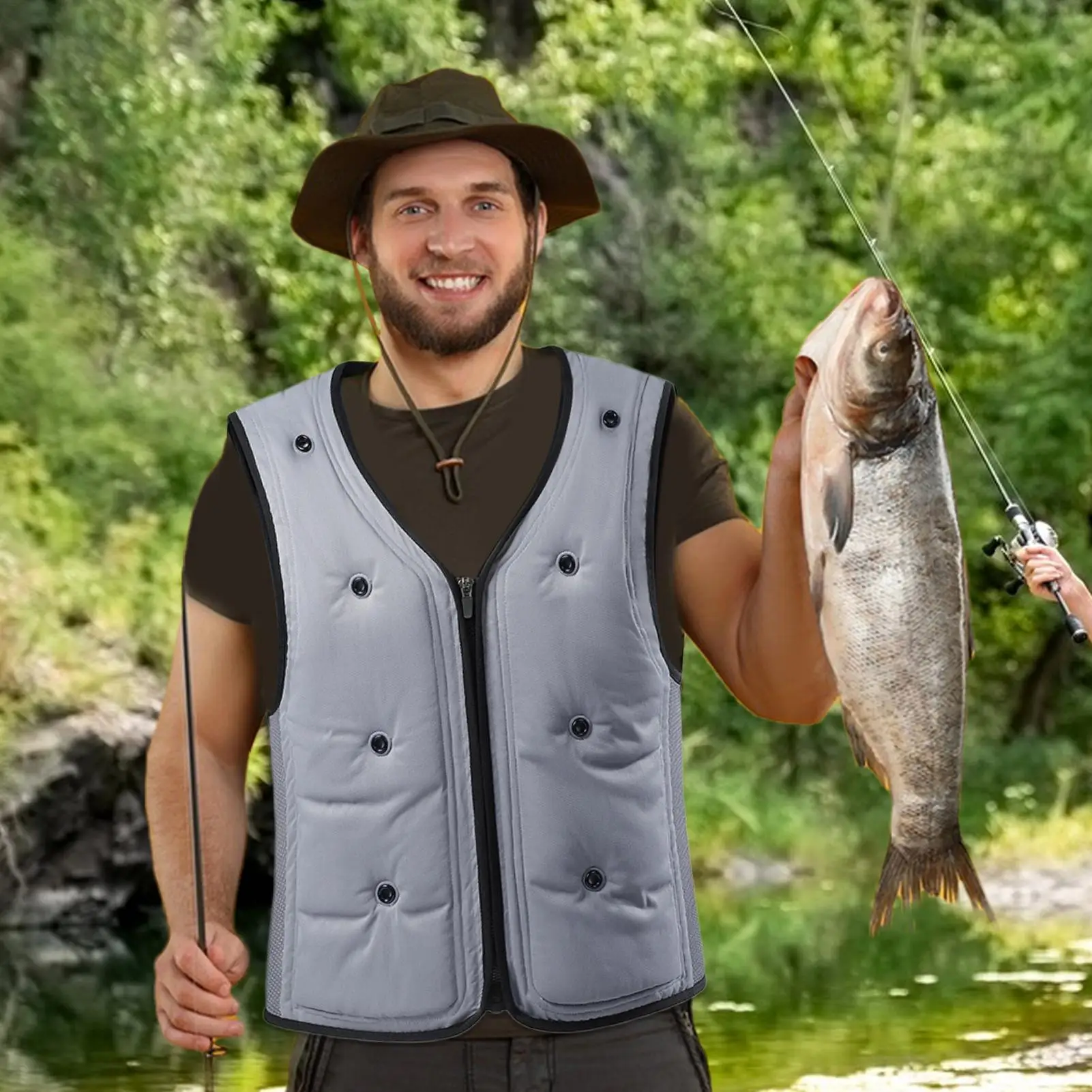 Cooling Vest for Adults Lightweight Ice Vest Reusable summer Physical cooling vest for Cycling Running Outdoor Sports Fishing