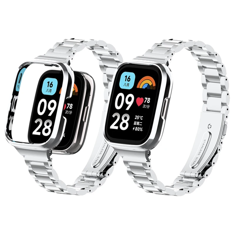 

Metal Strap Case ProtectorFor Redmi Watch 3 Active Smart Watch Watch Band Protective Cover For redmi watch 3 active Wristband