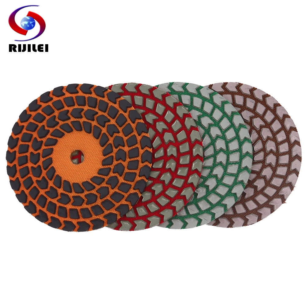 4Inch Dry Polishing Pad For Granite Marble 4 PCS Super Sharp Wall Sanding Disc For Sintered Stone 4 step 4inch dry polishing pad for granite marble 4pcs super sharp wall sanding disc for sintered stone