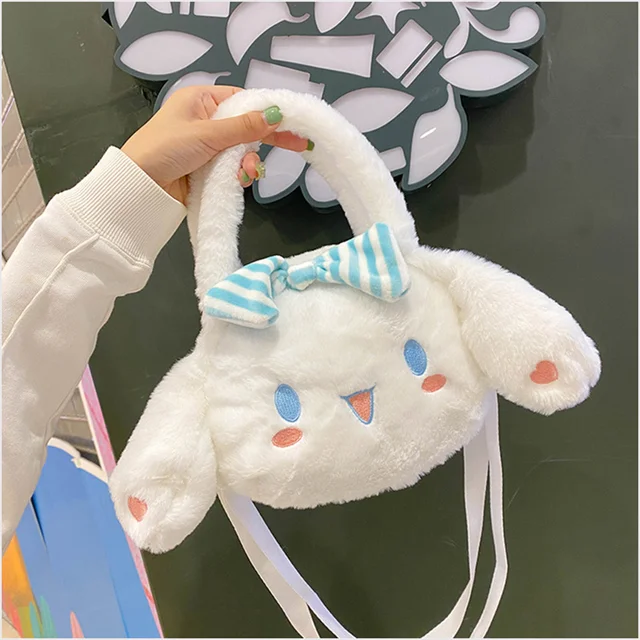 Sanrio Plush Bag Cinnamoroll Stuffed Animals Plushie Backpacks for Girls Kawaii Anime Stuffed Handbag Cute Soft Toy for Children 1