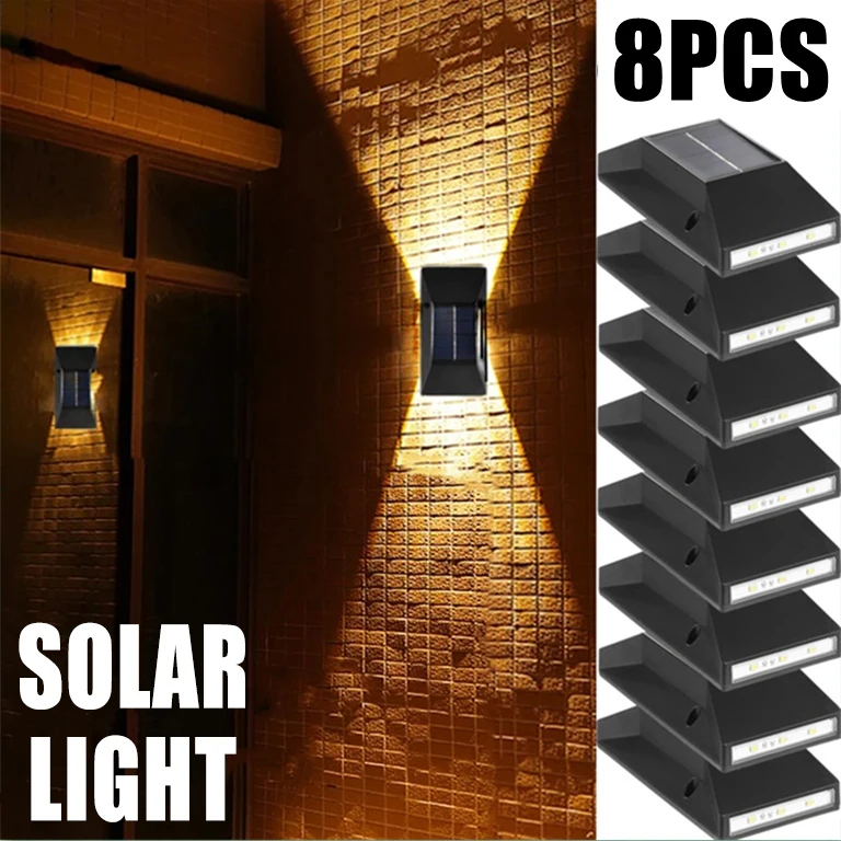 

Solar Light LED IP65 Wall Lamp Outdoor Up Down Lighting Waterproof Lights Luminous Country House Corridor Garden Decoration