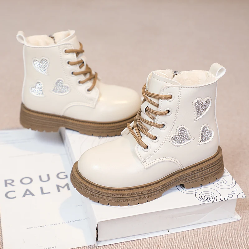 Girls Fleece Winter Snow Boots Non Slip Breathable