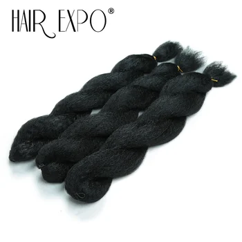 Vixen Crochet Bulk Hair 26Inch Synthetic Yaki Straight Marley Braiding Hair Extension Ombre Kinky Curly Crochet Braids For Women 1