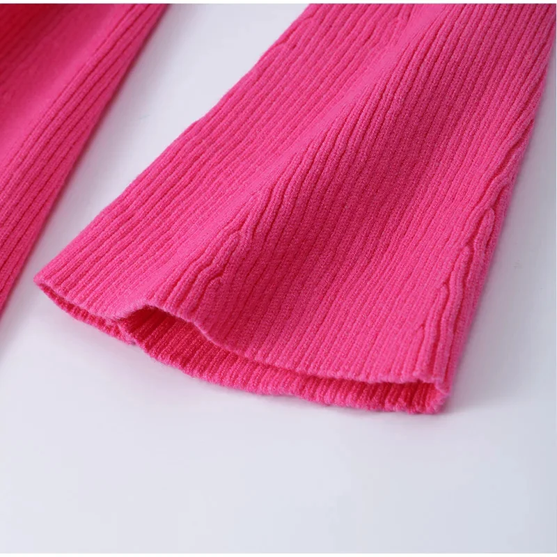 Knit Off-Shoulder V-Neck Mini Dress For Women Ribbed Loose Casual High Waist Long Sleeve Knitwear Dress Women's Mini Dress