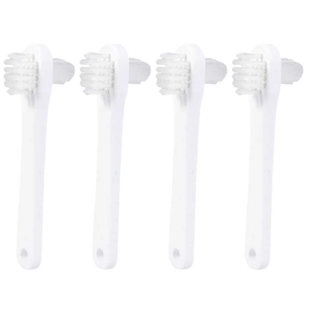 

4 pcs Denture Brush Double Heads Denture Toothbrushes Portable Cleaning Brush