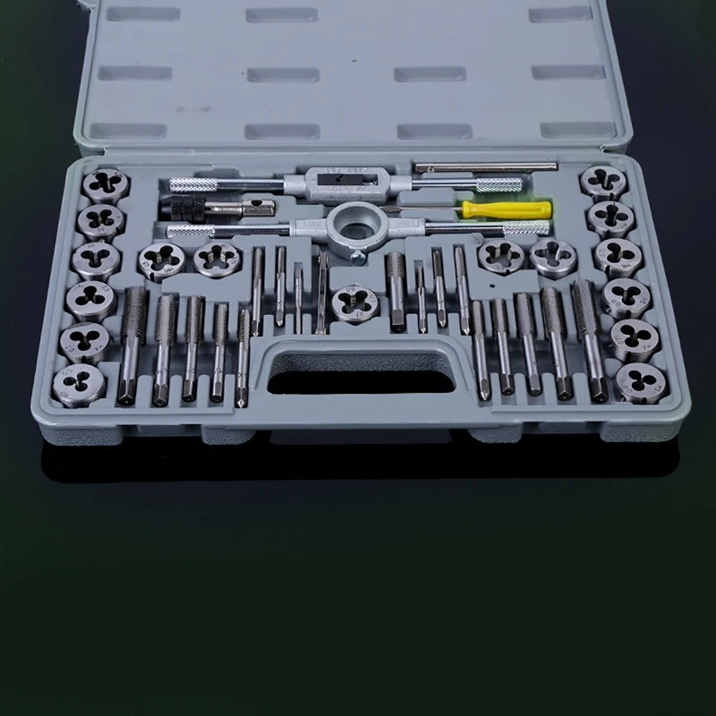 Description Picture 4 of item60 In 1 Tap And Die Sets M3-M12 Female Drill Male Thread Screw Threading Kit Key Mechanical Workshop Machine Tools Professional