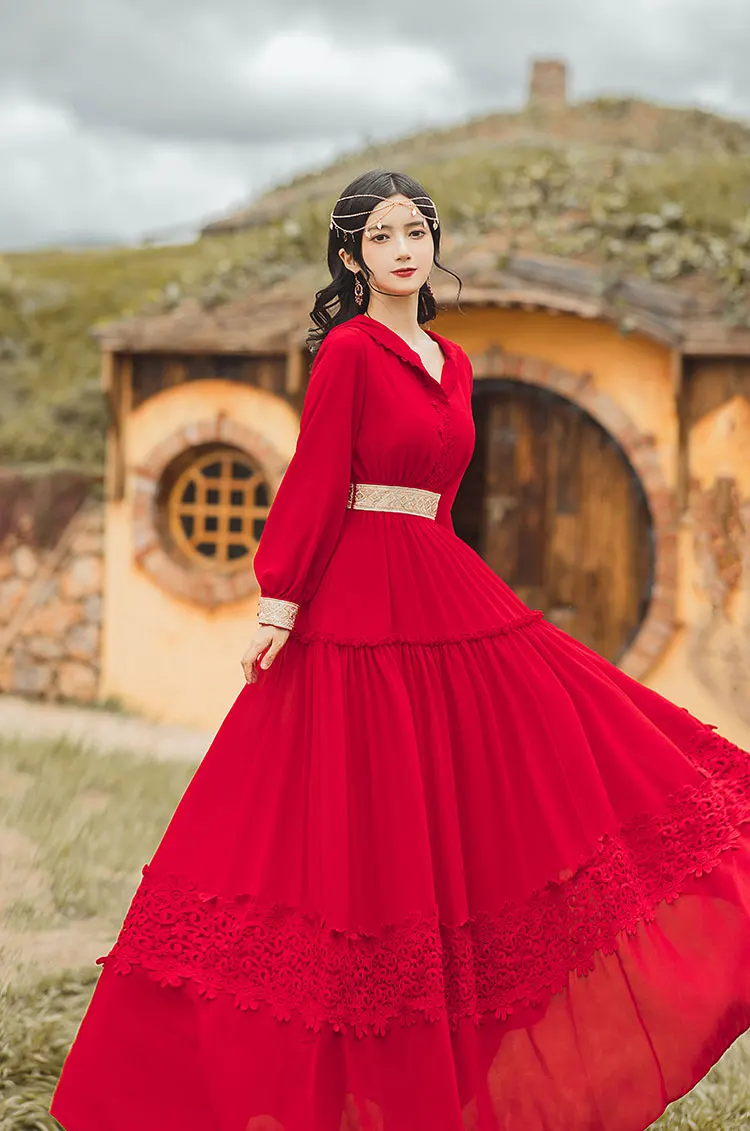 Red layered gown – Mesmaa