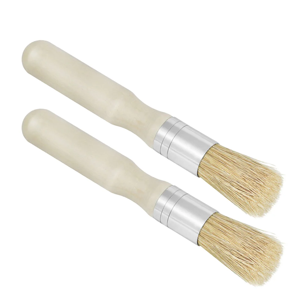 

2pcs Professional Chip Brushes Painting Brushes with Wooden Handle for Wall Furniture Painting