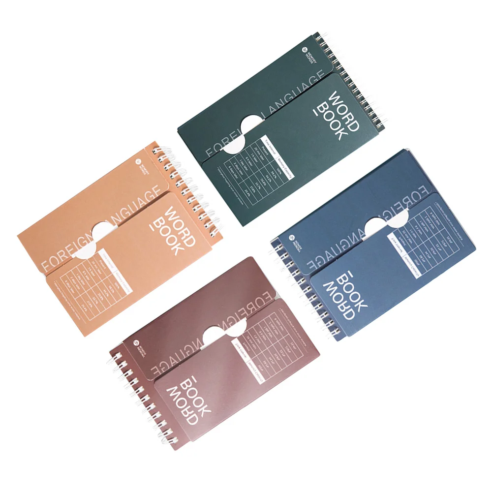 

English Title: Planner Word Book Loose Leaf Notebook Korean Spiral Notepad Memo Mini Notebooks Note Pad English Word Notepad