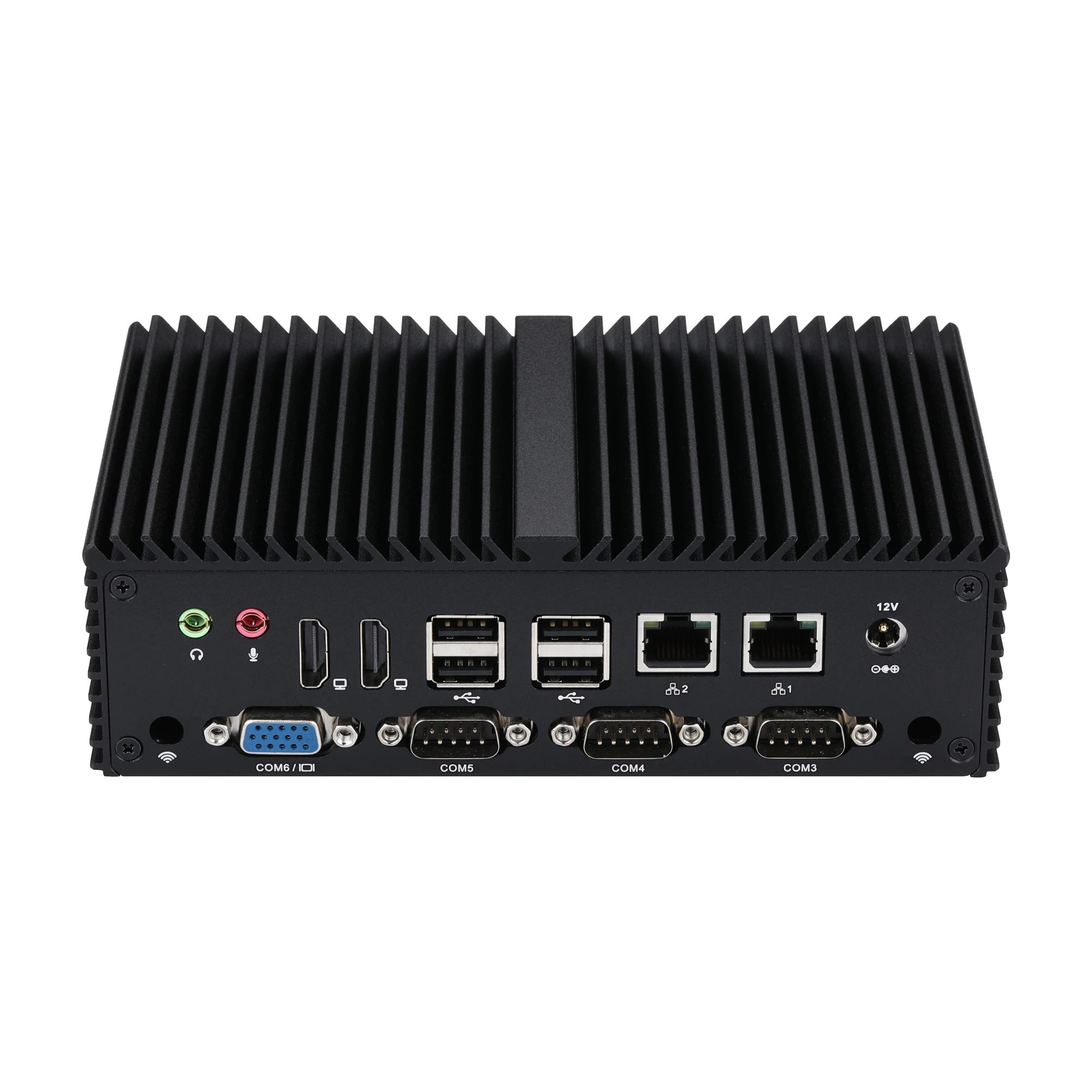 Qotom Q10922X Fanless Mini PC N100,Quad core,AES-NI 5 Serial port,7USB2.0,USB3.0,GPIO 2PS2 VGA Firewall Mini PC 2