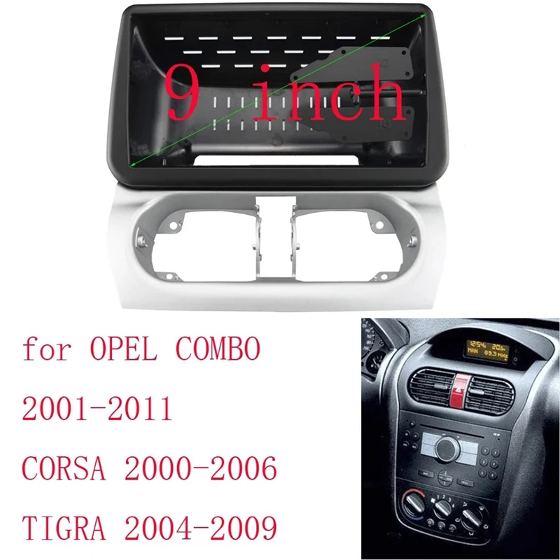 9 Pollici Car Frame Fascia Adapter Canbus Box Decoder Android Radio Dash Fitting Panel Kit Per Opel Combo Corsa Tigra
