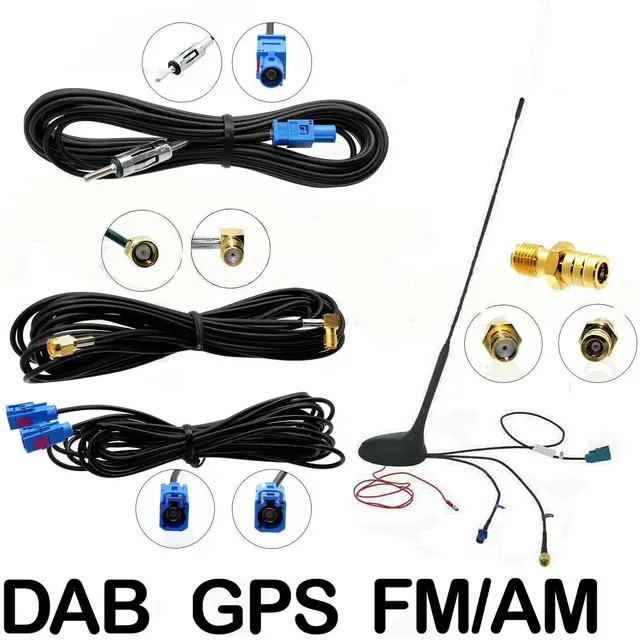 Antenne De Toit Voiture DAB+ GPS FM - Amplificateur De Signal, étanche, Compatible Plupart Modèles Et Camping-cars