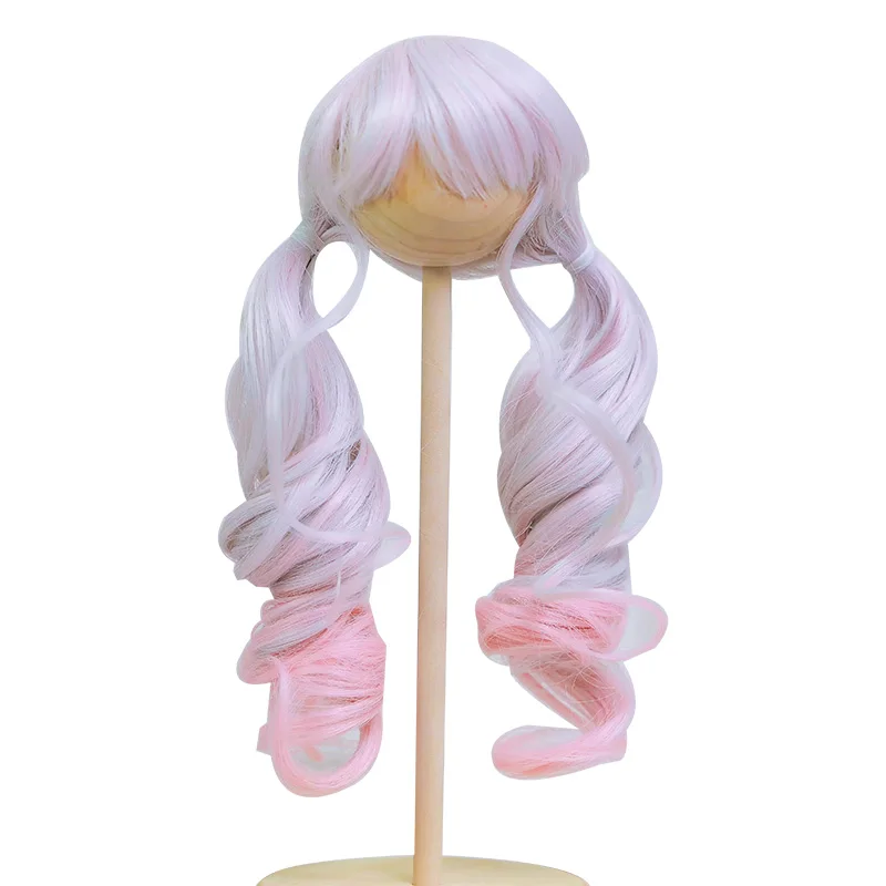 1/3 bjd doll wig New high quality BJD long curly wig female doll wig detachable curly hair double ponytail BJD accessories