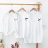Summer Cotton Baby Mom Dad T Shirts Tops Fashion Family Matching Outfits Daddy Mommy And Daughter Son Matching Clothes 3