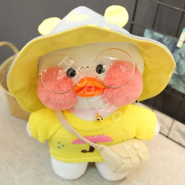 30cm LaLafanfan Cafe Duck Plush Toys Pillow Stuffed Lucky Duck Doll Cartoon Cute Soft Animal Doll Birthday Gift for Kids Girls 3
