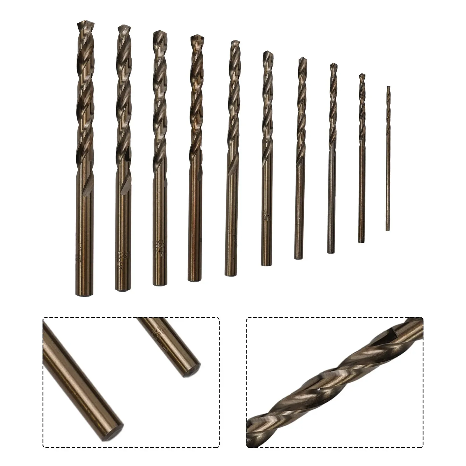 

Drill Bit Professional Quality HSS M35 Cobalt Drill Bit Set For Metal And Stainless Steel Drilling Cutter 10PCS