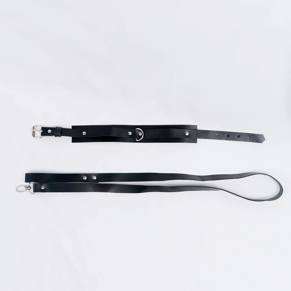 Sex Party Toys Erotic Sex Toy Sex Toys Sex Bondage Toys BDSM Collar Leash Ring PU Leather Lover Role Play